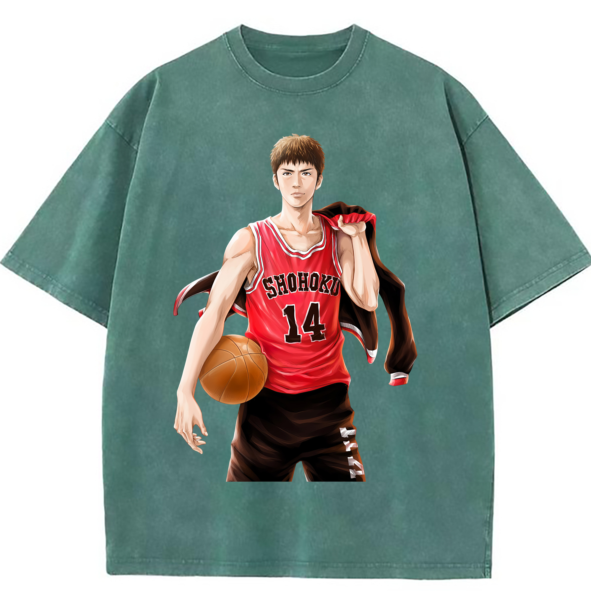 （画像用） SLAM DUNK／スラムダンク 綿100% ヴィンテージ風 半袖Tシャツ（フロントプリント）